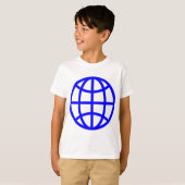 グローブシンボル – 青 Tシャツ (正面フル)