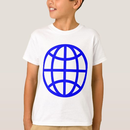グローブシンボル – 青 Tシャツ (正面)
