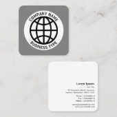 グローブシンボル – 50pcグレー#7F7F7F スクエア名刺 (正面/裏面)