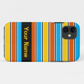 グローブストライプクラシック「名前」 iPhoneケース Case-Mate iPhoneケース (裏面(横))