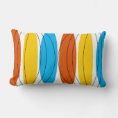 グローブストライプ装飾用クッションブルーバックランバー ランバークッション (正面)