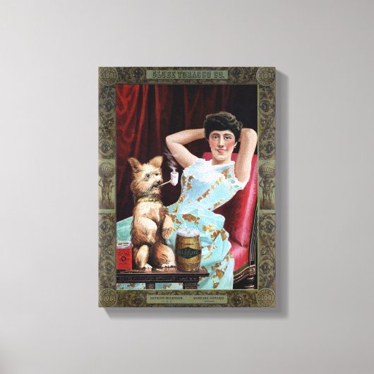 グローブタバコ株式会社Cuit Globe Vintageポスター キャンバスプリント (正面)