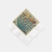 グローブトロッター 縁ありカクテルナプキン (角)