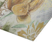 グローブフラワー付き装飾フレスコデザイン カッティングボード (角)