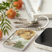 グローブフラワー付き装飾フレスコデザイン キーホルダー (正面右)