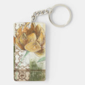 グローブフラワー付き装飾フレスコデザイン キーホルダー (裏面)