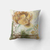 グローブフラワー付き装飾フレスコデザイン クッション (裏面)