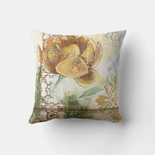 グローブフラワー付き装飾フレスコデザイン クッション (裏面)