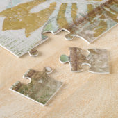 グローブフラワー付き装飾フレスコデザイン ジグソーパズル (側面)