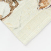 グローブフラワー付き装飾フレスコデザイン フリースブランケット (角)