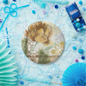 グローブフラワー付き装飾フレスコデザイン ペーパープレート (パーティー)