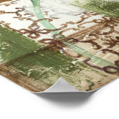 グローブフラワー付き装飾フレスコデザイン ポスター (角)