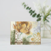 グローブフラワー付き装飾フレスコデザイン ポストカード (スタンド正面)