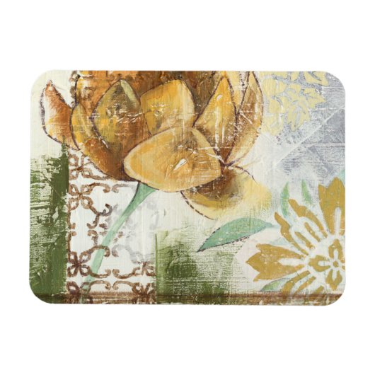 グローブフラワー付き装飾フレスコデザイン マグネット (横)