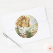 グローブフラワー付き装飾フレスコデザイン ラウンドシール (封筒)