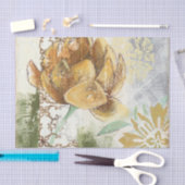 グローブフラワー付き装飾フレスコデザイン 薄葉紙 (クラフト)