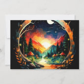 グローブモダンエンチャントコテージコアベビーシャワー 招待状 (裏面)