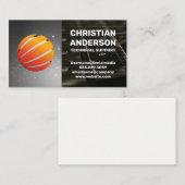 グローブモダンロゴ | バイナリコードキーボード 名刺 (正面/裏面)