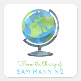 グローブライブラリ蔵書票 スクエアシール