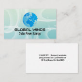 グローブロゴ | 背景太陽のを風にする 名刺 (正面/裏面)