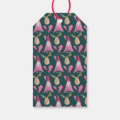 グローブ付きクリスマス小人とトナカイ ギフトタグ (裏面)