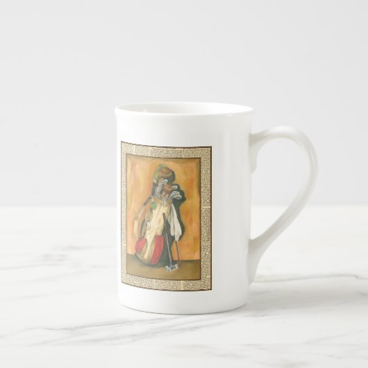 グローブ付きゴルフバッグbyジェニファー・ゴルdberger ボーンチャイナマグカップ (右)