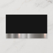 グローブ企業のロゴ |金属トリム名刺 名刺 (裏面)