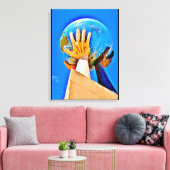 グローブ彫刻 キャンバスプリント (インサイチュ (リビング))