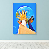 グローブ彫刻 キャンバスプリント (インサイチュ (ウッドフロア))