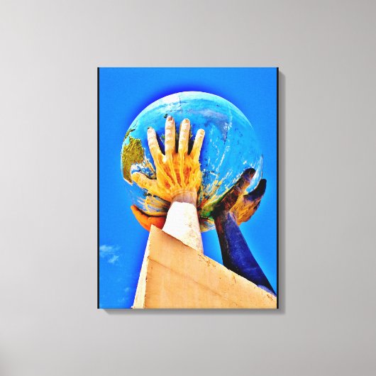 グローブ彫刻 キャンバスプリント (正面)