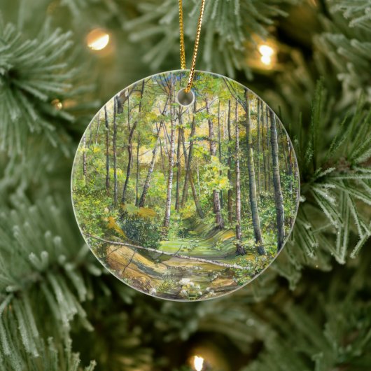 グローブ絵画の水彩画 セラミックオーナメント (ツリー)