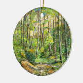 グローブ絵画の水彩画 セラミックオーナメント (左)