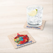 グローブ芸術的オーナメント絵を描、水色 ペーパーコースター (インサイチュ)