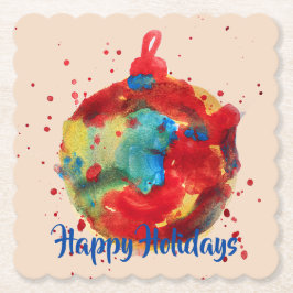 グローブ芸術的オーナメント絵を描、水色 ペーパーコースター