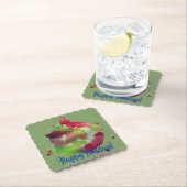 グローブ芸術的オーナメント絵を描、水色 ペーパーコースター (インサイチュ)