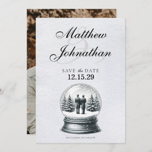 グローブ雪 セーブザデート (正面/裏面)