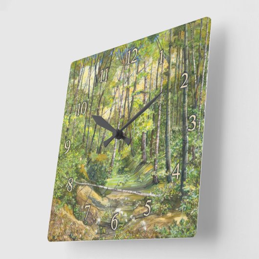 グローブ スクエア壁時計 (傾斜)