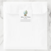 グローブ - ベビーシャワー 本のしおり、赤ちゃんのための本 スクエアシール (バッグ)