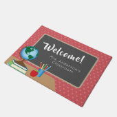 グローブ |先生教室へようこそ ドアマット (アングル)