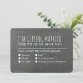 グローマおもしろいンスマン花婿介添人チェックリストの提案 招待状 (スタンド正面)