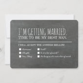 グローマおもしろいンスマン花婿介添人チェックリストの提案 招待状 (正面)