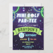 グローミニゴルフボーイズ誕生日パーティー 招待状 (正面)