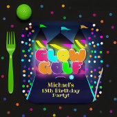 グローミニチュアゴルフ誕生日パーティー ペーパープレート