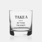 グローミパーソナライズされたスバチュラーパーティ結婚披露宴 ウイスキーグラス (正面)