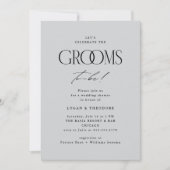 グロームスモダンタイポグラフィウェディングシャワー 招待状 (正面)