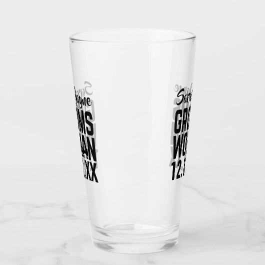 グロームズウーマンネーム記念結婚式の引き出物グラス タンブラーグラス (左)