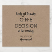 グローメおもしろいンスマンまたは花婿介添人の提案 ビールラベル (シングルラベル)