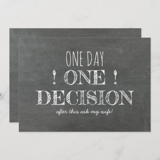 グローメおもしろいンスマンまたは花婿介添人の提案 招待状 (正面/裏面)