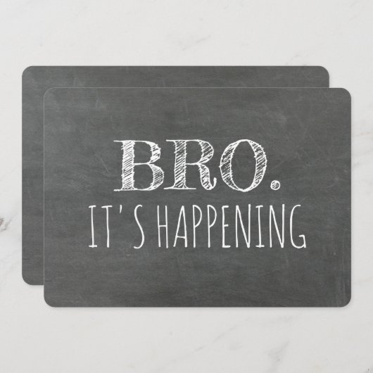 グローメおもしろいンスマンまたは花婿介添人の提案 招待状 (正面/裏面)