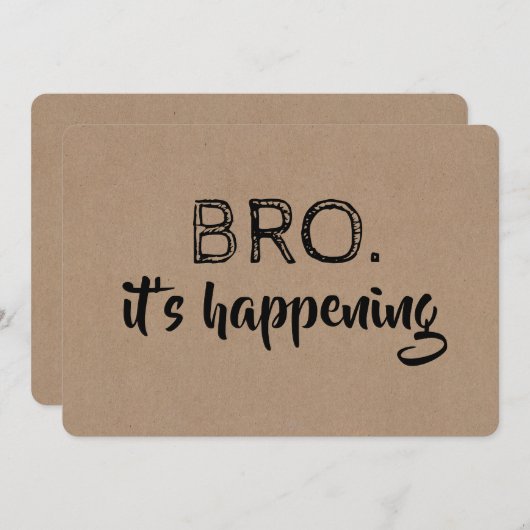 グローメおもしろいンスマンまたは花婿介添人の提案 招待状 (正面/裏面)